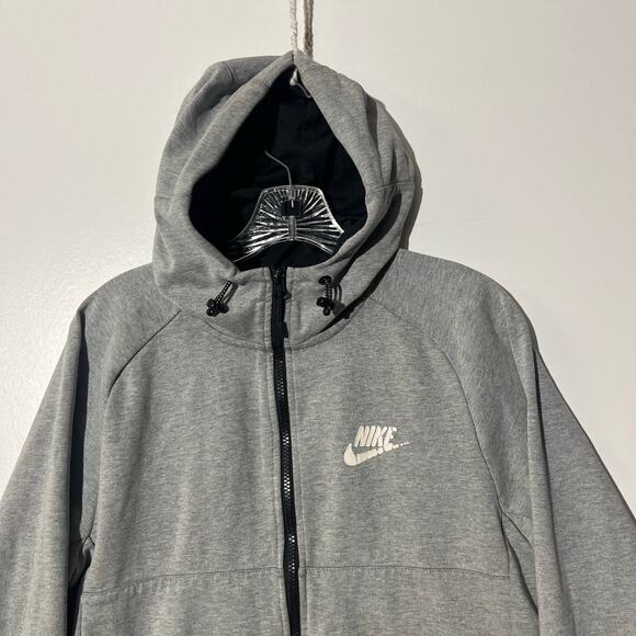 Vintage Y2K Nike Sportswear Tech Fleece Gray Zip Up Sweater Womans Size Small - Picture 3 of 8